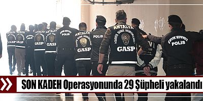 SON KADEH Operasyonunda 29 Şüpheli yakalandı