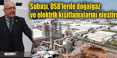 Subaşı, OSB’lerde doğalgaz ve elektrik kısıtlamalarını eleştirdi