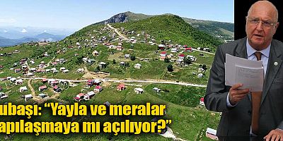 Subaşı “Yayla ve meralar yapılaşmaya mı açılıyor?”