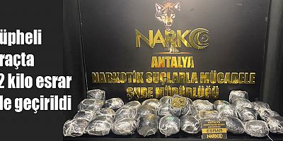 Şüpheli araçta 12 kilo esrar ele geçirildi