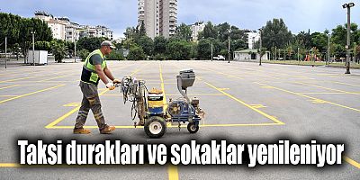 Taksi durakları ve sokaklar yenileniyor