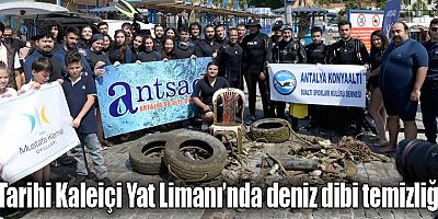 Tarihi Kaleiçi Yat Limanı’nda deniz dibi temizliği