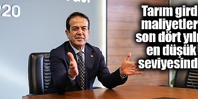 Tarım girdi maliyetleri son dört yılın en düşük seviyesinde