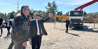 Tekirova Kapalı Pazar Yeri’nde temel betonları döküldü