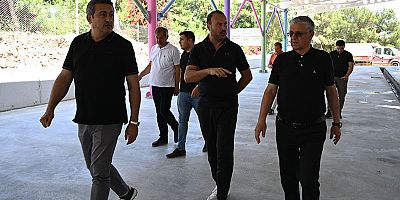 Tekirova kapalı pazar yerinde çalışmalar sürüyor