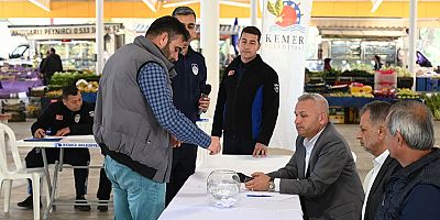Tekirova tekstil pazarı kura çekimi yapıldı 
