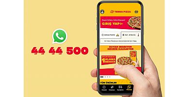 Terra Pizza lezzetlerine artık WhatsApp üzerinden de kolayca ulaşabilirsiniz.