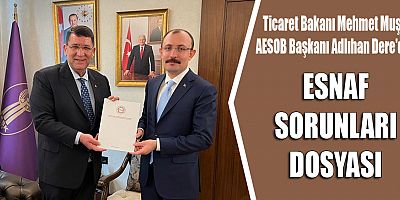 Ticaret Bakanı Mehmet Muş'a AESOB Başkanı Adlıhan Dere'den esnaf sorunları dosyası