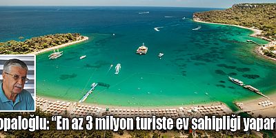 Topaloğlu: “En az 3 milyon turiste ev sahipliği yaparız”