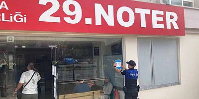 Toplum Destekli Polislik Şube Müdürlüğü'nden Noter önlerinde bilgilendirme