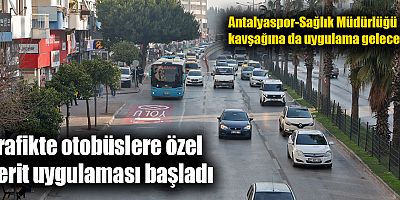 Trafikte otobüslere özel şerit uygulaması başladı 