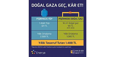Tüp yerine doğal gaz kullananlar daha az ödüyor