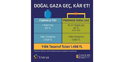 Tüp yerine doğal gaz kullananlar daha az ödüyor