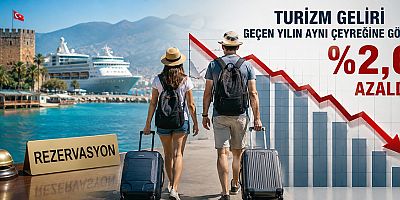 Turizm geliri geçen yılın aynı çeyreğine göre %2,6 azaldı