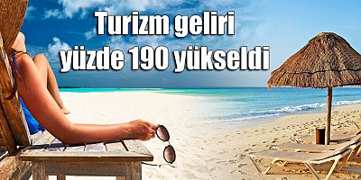 Turizm geliri yüzde 190 yükseldi