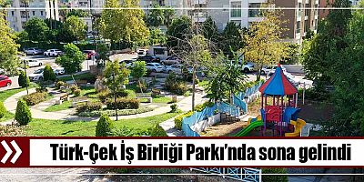 Türk-Çek İş Birliği Parkı’nda sona gelindi