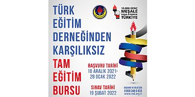 Türk Eğitim Derneği tam eğitim bursu başvuruları başladı
