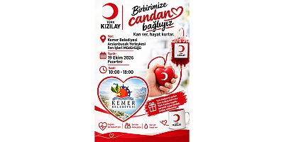 Türk Kızılay kan bağışı tırı Kemer Belediyesi Hizmet Alanı’na geliyor