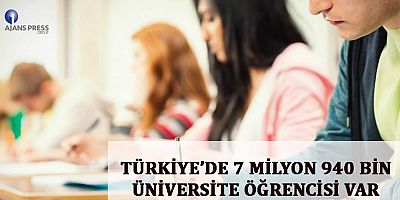 Türkiye'de 7 milyon 940 bin üniversite öğrencisi var