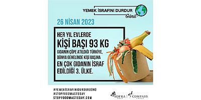 Türkiye her yıl 18,1 milyon ton gıda israf ediyor