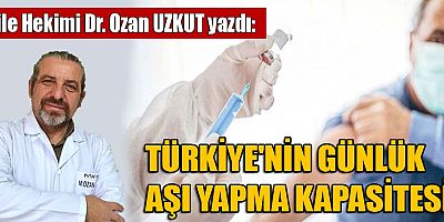 TÜRKİYE'NİN GÜNLÜK AŞI YAPMA KAPASİTESİ
