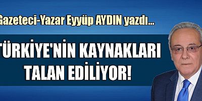 TÜRKİYE'NİN KAYNAKLARI TALAN EDİLİYOR!