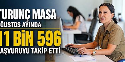 Turunç Masa Ağustos ayında 11 bin 596 başvuruyu takip etti