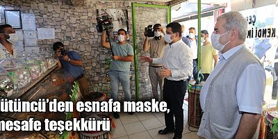 Tütüncü’den esnafa maske