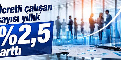 Ücretli çalışan sayısı yıllık %2,5 arttı