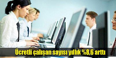 Ücretli çalışan sayısı yıllık %8