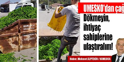 UMESKO'dan çağrı: Hiç olmazsa ihtiyaç sahiplerine gitsin
