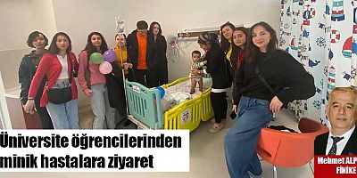 Üniversite öğrencilerinden minik hastalara ziyaret