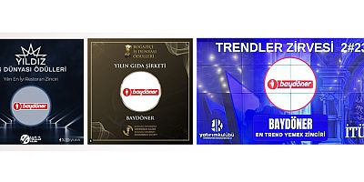 Üniversitelilerin tercihi Baydöner 2023 yılını ödüllerle kapatıyor