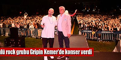 Ünlü rock grubu Gripin Kemer'de konser verdi