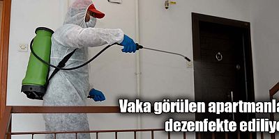 Vaka görülen apartmanlar dezenfekte ediliyor