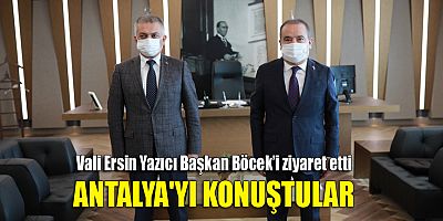 Vali Ersin Yazıcı Başkan Böcek’i ziyaret etti
