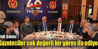 Vali Şahin: Gazeteciler çok değerli bir görev ifa ediyor