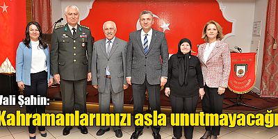 Vali Şahin: Kahramanlarımızı asla unutmayacağız