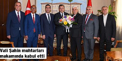 Vali Şahin muhtarları makamında kabul etti