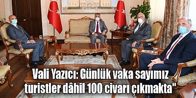 Vali Yazıcı: Günlük Vaka Sayımız Turistler Dâhil 100 Civarı Çıkmakta