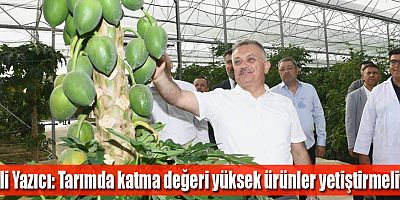 Vali Yazıcı: Tarımda katma değeri yüksek ürünler yetiştirmeliyiz