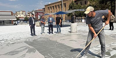 Valilik arkası otoparkın su sızıntısı problemi giderildi