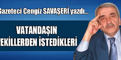 VATANDAŞIN VEKİLLERDEN İSTEDİKLERİ