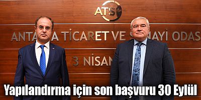 Yapılandırma için son başvuru 30 Eylül