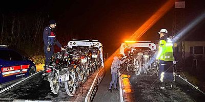 Yasadışı Motosiklet Yarışına Jandarmadan Operasyon