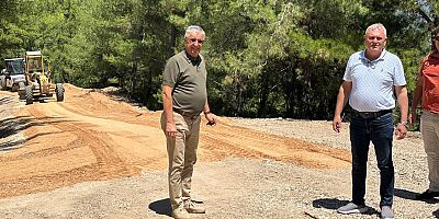 Yayla Kuzdere yolunda çalışmalar devam ediyor 