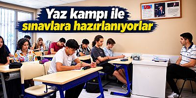 Yaz kampı ile sınavlara hazırlanıyorlar