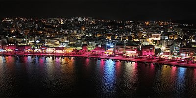YEDAŞ, meme kanseri farkındalığı için Samsun Atakum sahilini pembeye bürüdü