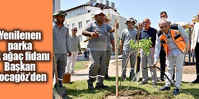 Yenilenen parka ilk ağaç fidanı Kocagöz’den