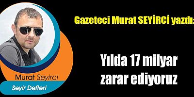 Yılda 17 milyar zarar ediyoruz